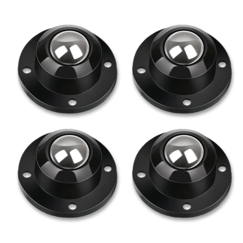 Self Adhesive Caster Wheels for Furniture,Storage Box,Trash Can,PC Stainless Steel Universal Pulley 360 Degree Rotating Adhesive Caster Wheels 0.8 Inch Low Profile Swivel Wheels Black 4 Pack Black【0.8 inch】 4.0