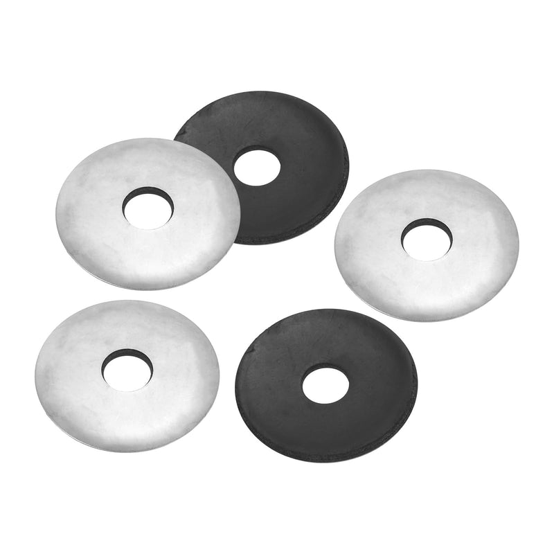 PATIKIL 304 Stainless Steel EPDM Bonded Sealing Washers, 10 Pieces 3/8"x1 1/2" Neoprene Rubber Washers Bonded Sealing Gasket for Marine Roof Bolt Supply 3/8"x1 1/2"
