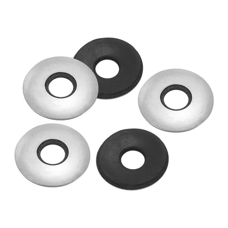 PATIKIL 304 Stainless Steel EPDM Bonded Sealing Washers, 10 Pieces 3/8"x1" Neoprene Rubber Washers Bonded Sealing Gasket for Marine Roof Bolt Supply 3/8"x1"