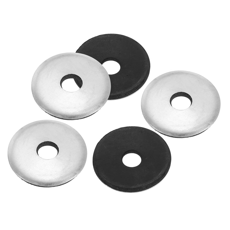 PATIKIL 1/4"x1" Aluminum EPDM Bonded Sealing Neoprene Rubber Sealing Washers, 50 Pieces Neoprene Rubber Backed Screw Gasket for Machinery Ships Roof (#14x1/4") 1/4"x1"
