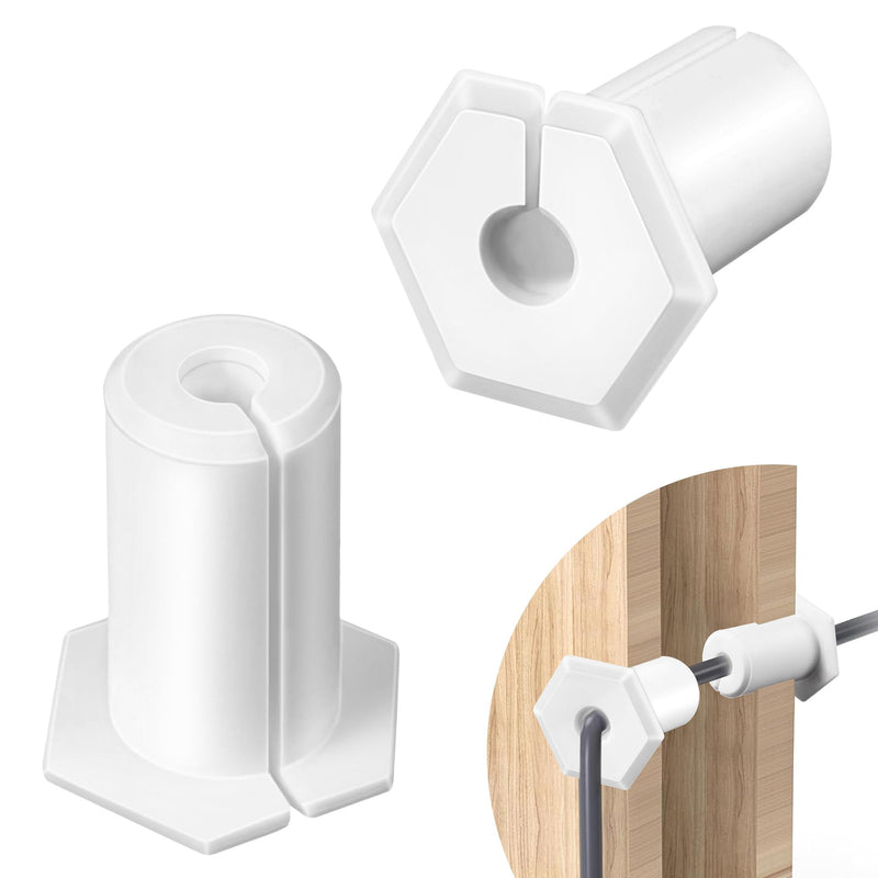 Saillong 2 PCS Cable Routing Kit Compatible with Starlink Ethernet Cable Rubber Grommet for 3/4 Inch Wall Hole Grommet Feed Through Bushing Compatible with Starlink Wall Router Adapter (White) White