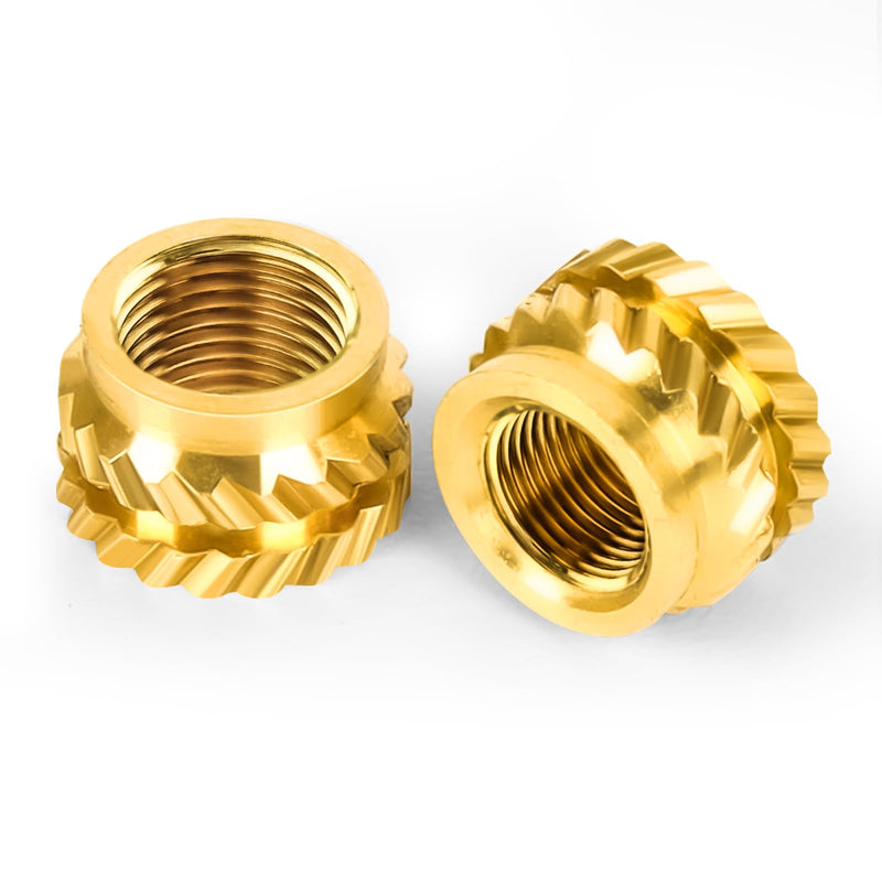 M2 Threaded Inserts, M2 x 3mm x 3.5mm Metric knurled Nuts, 3D Printing Brass Nuts Female Threaded Inserts Brass Heat Set Insert Embedment Nut, 100 PCS