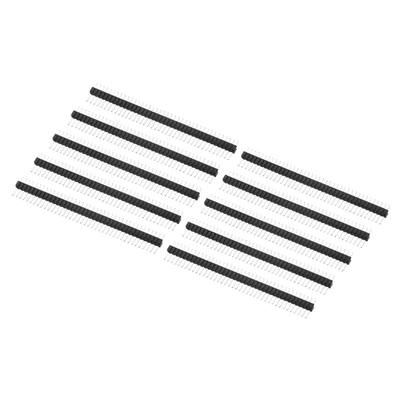 PATIKIL DIP Pin Header Single Row 40P 1.27mm Pitch Gold Plated for PCB Pack of 10