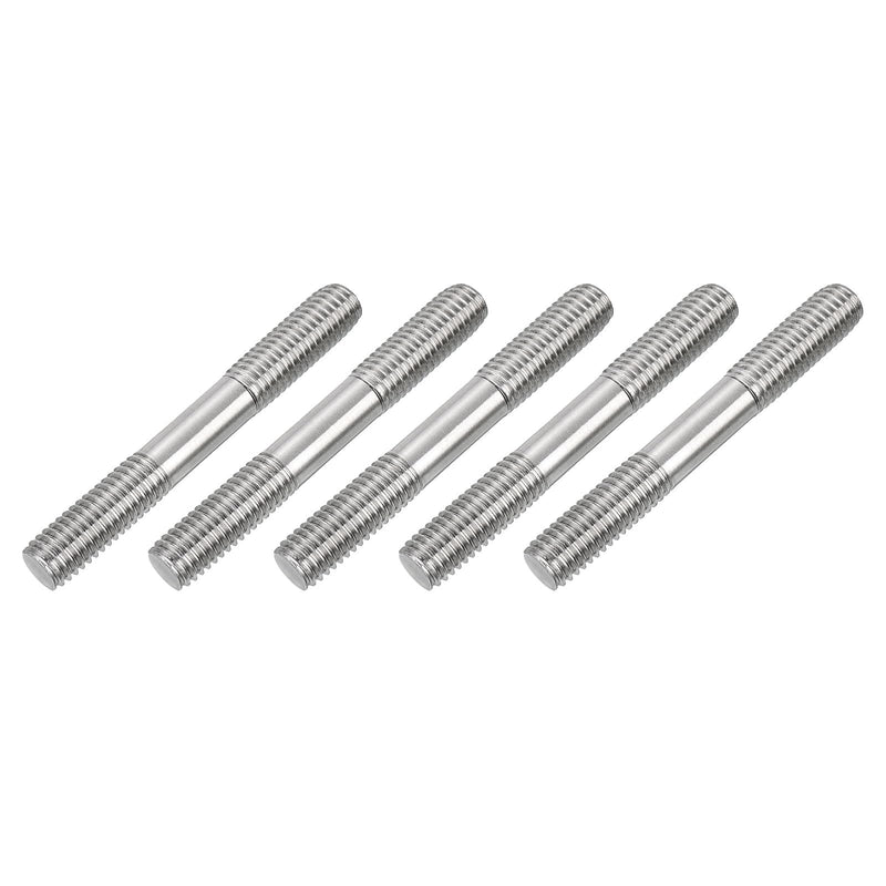 uxcell 5Pcs M8x60mm 304 Stainless Steel Double End Threaded Stud Screw Bolt for House Maintenance 5