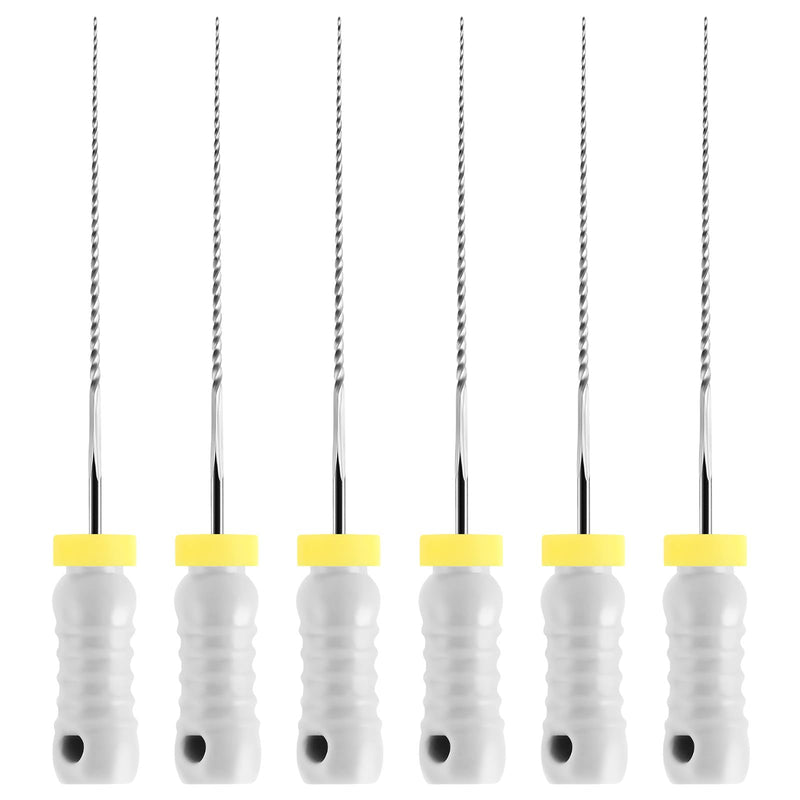 JMU Endodontic Root Canal K Files, Stainless Steel Hand Use K-Files 25mm, 6pcs/Box (1, #15 (25mm)) #15 (25mm) 1
