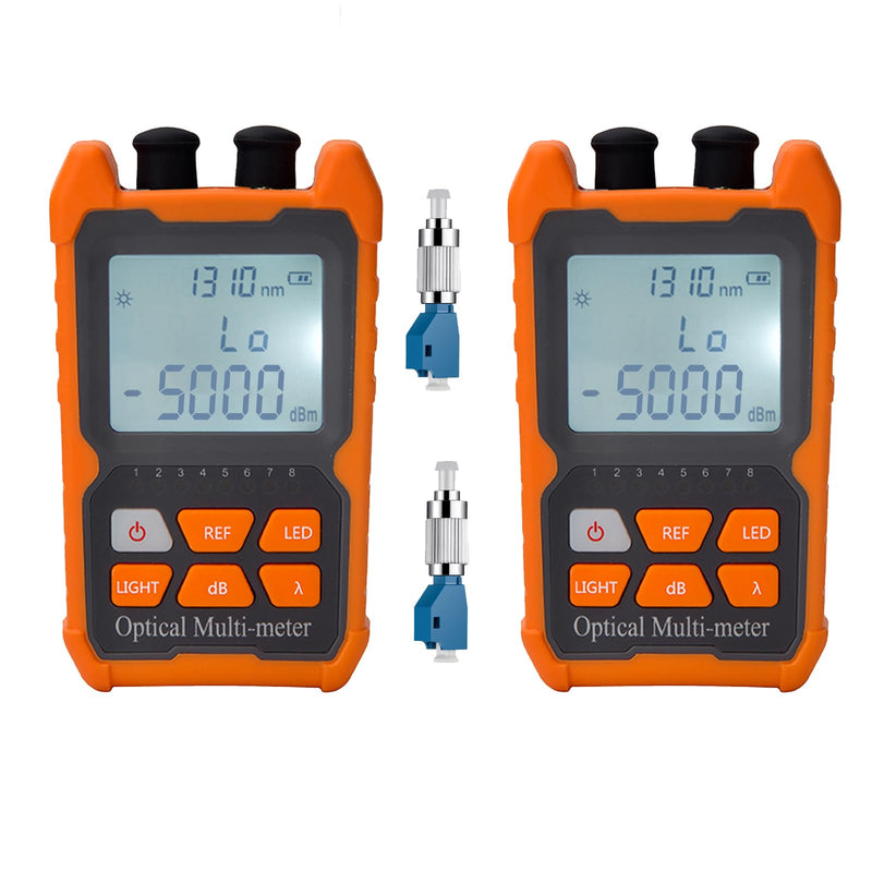 3 in 1 Function Fiber Optic Tester Portable Optical Power Meter (FC/SC/ST) & VFL 2mw Visual Fault Locator & LED, OPM & VF, Range: (-50) dBm ~ (+26) dBm，2pcs 2 -50 dBm to +26 dBm