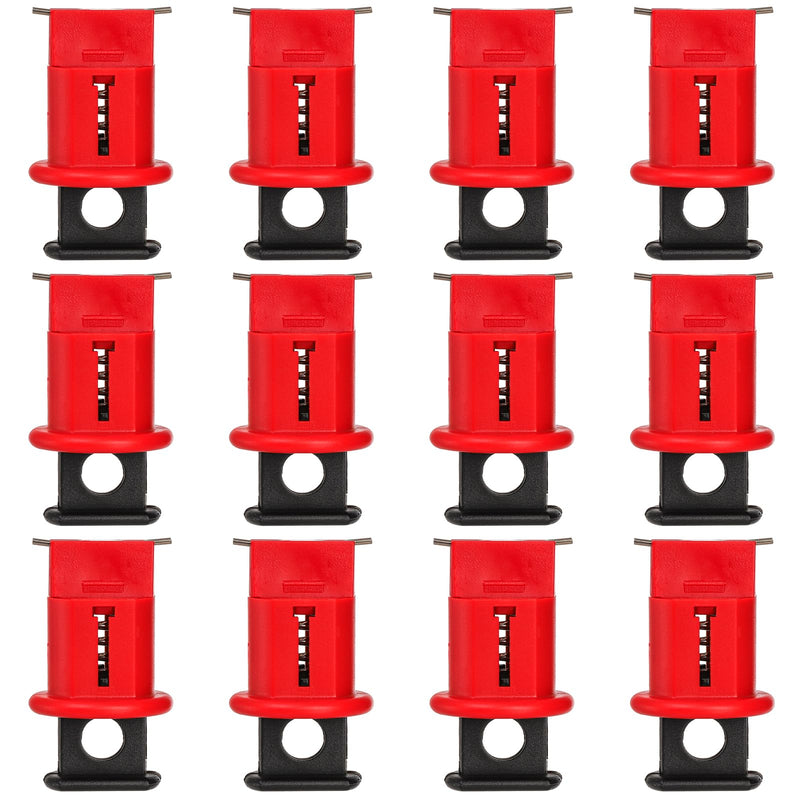 Frcctre 12 Pack Pin Out Wide Circuit Breaker Lockout Device, Industrial Grade Miniature Loto Device Breaker Switch Lock for Electrical Lockout, OSHA Compliant