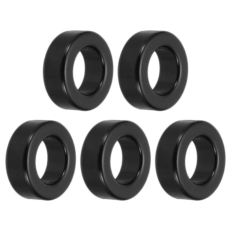 uxcell 5Pcs Toroid Core, 24x42x16mm Iron Ferrite Chokes Ring Power Toroidal Transformer to Stabilize Signal Transmission Resist Electromagnetic Interference, Black