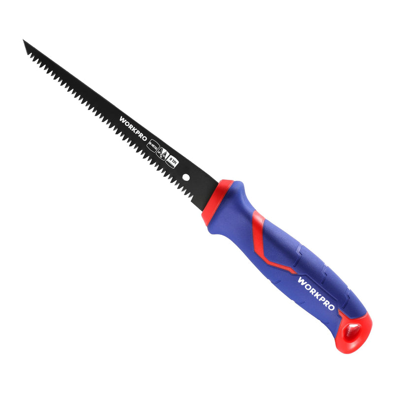WORKPRO Drywall Saw & 6-inch Jab Saw, Keyhole Saw with Ergonomic Handle,Triple Ground Teeth, Faster Cutting Drywall Cutter, Sheetrock Saw, Wallboard Saw with 8-TPI Bi-metal Blade Blue - NewNest Australia