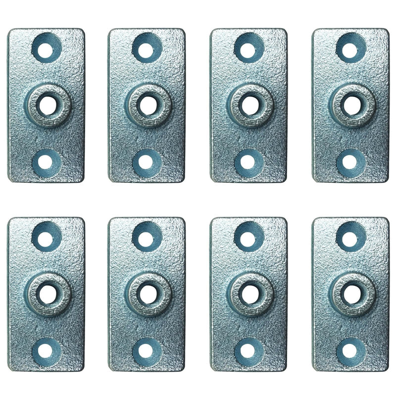 3/8 Pipe Hanger Ceiling Flange Hanger 8PCS Ceiling Flange Hanger Plate for Plumbing and Industrial Decor, Plate Connector 3/8in Silver Exselens 3/8"