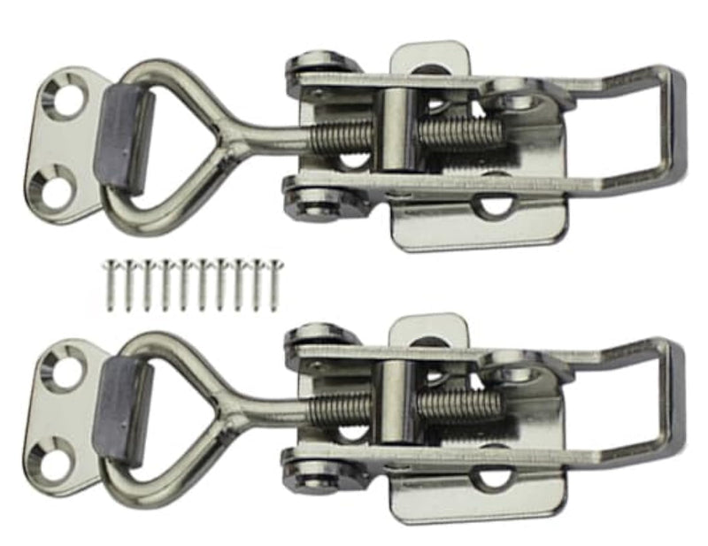 SYINE Adjustable Buckle Cabinet Boxes Lever Handle Toggle Catch Latch Lock with Screws,2 Pcs (3S,Range:126-148mm) 3S,Range:126-148mm