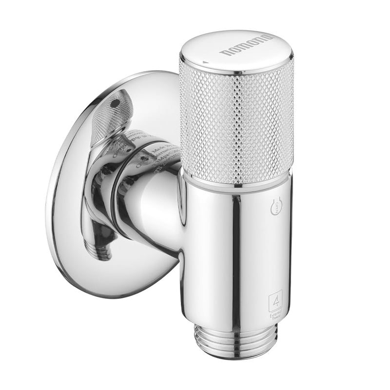 Brass Angle Valve G1/2" xG1/2", Metal Water Valve with Ultrathin Design for Use in Narrow Spaces,Wall Mounted Chrome Plating Valve for Basin Kitchen, Flush Toilet (Chrome)