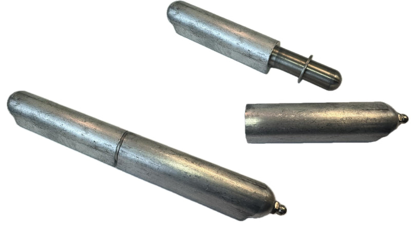 8 INCH Aluminum Bullet Hinge, Weld On with Zerk (Grease Fitting) (2) 2