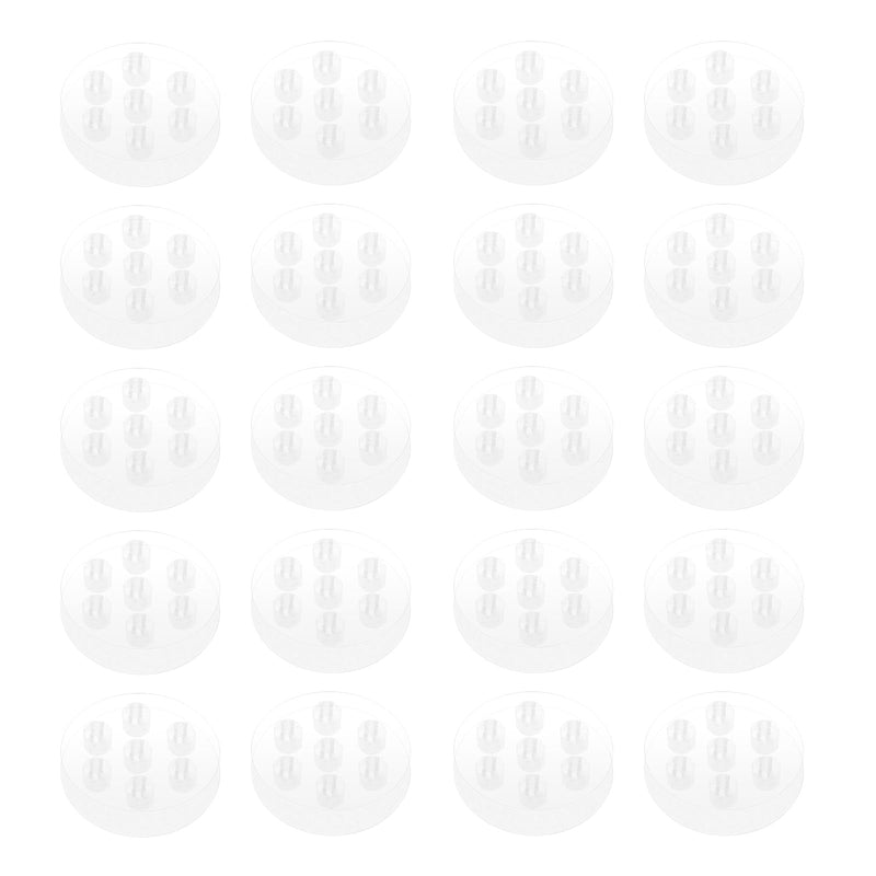 20PCS Transparent Glass Screen Filters Diameter 8mm Height 1.8mm High Borosilicate Glass Screens Filters with 7 Honeycomb Holes for Lab Filters