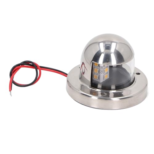 Walfront LED Stern Light for Boats IP66 Marine Navigation Light 2NM Visibility 12V DC Stainless Steel for Yachts Pontoon up to 39.4ft (12m) for Sailboats