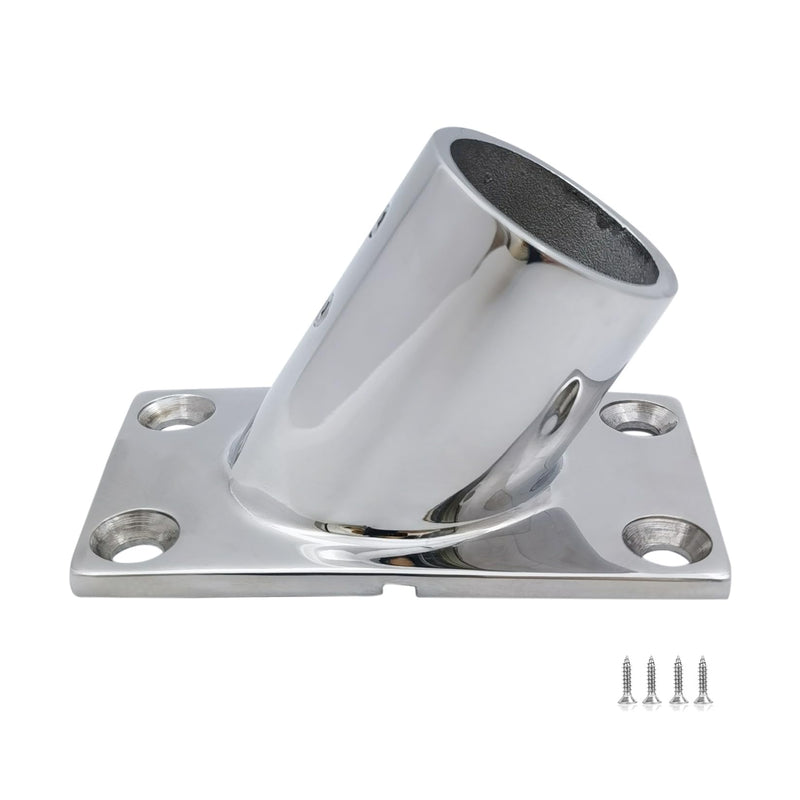 Boat Hand Rail Fitting-60/90 Degree 32MM Rectangular Base-Marine 316 Stainless Steel usd by Boats/Awning with Screws 60° FOR 1-1/4in Tube