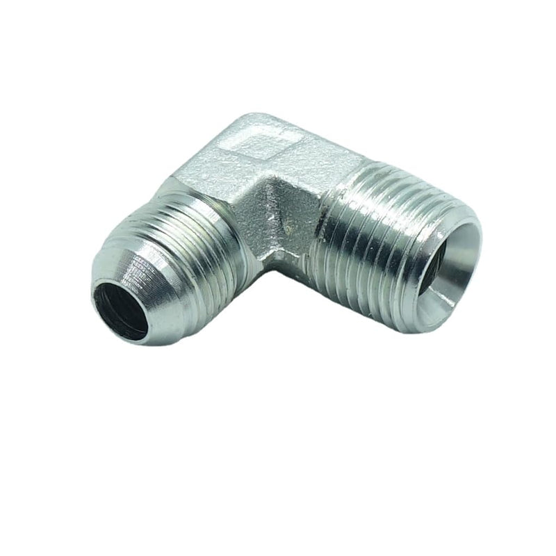1 Piece 1/2" Male JIC (3/4"-16 Tpi) x 1/2" Male NPT Hydraulic Fitting 37° Flare to 90° Elbow Pipe Adapter 1/2" JIC x 1/2 NPT