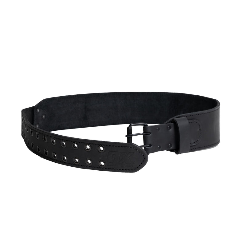 OX Tools 3-Inch Kevlar Reinforced XX-Large Leather Tool Belt - Water Resistant Leather & Nylon Construction Tool Belt with UV Protection Tool Pouch Utility Belt 42"-53" - XX-Large, OX-U268703