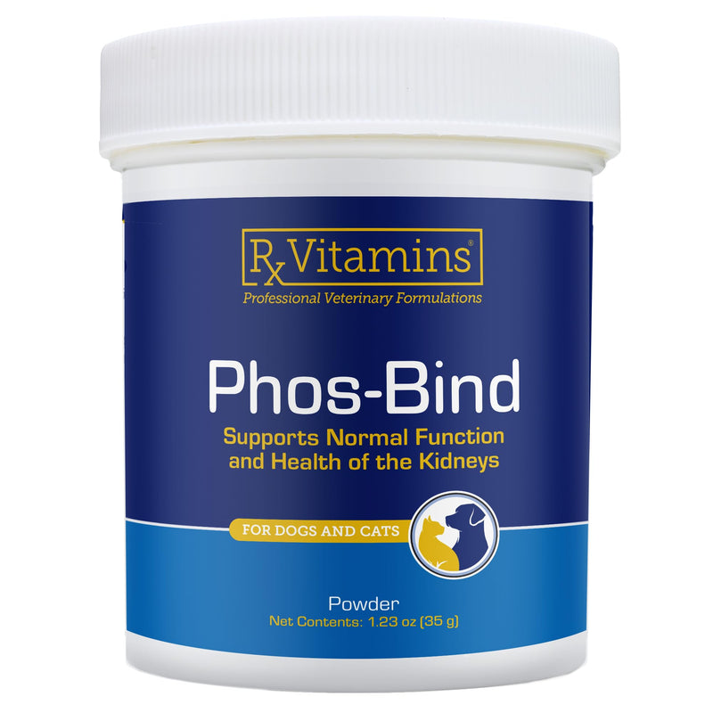Rx Vitamins Phos-Bind - Kidney Support Supplement Powder - Phosphate Binder for Cats & Dogs for Kidney Health - Supports Normal Kidney Cleanse and Essential Kidney Care - 35g - NewNest Australia