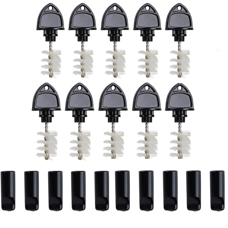 10pcs Beer Tap Plug Brush +10pcs Tap Covers, 20 Pack Beer Faucet Brush and Rubber Tap Soothers for Draft Beer Faucet Cap Keg Cleaning Kit