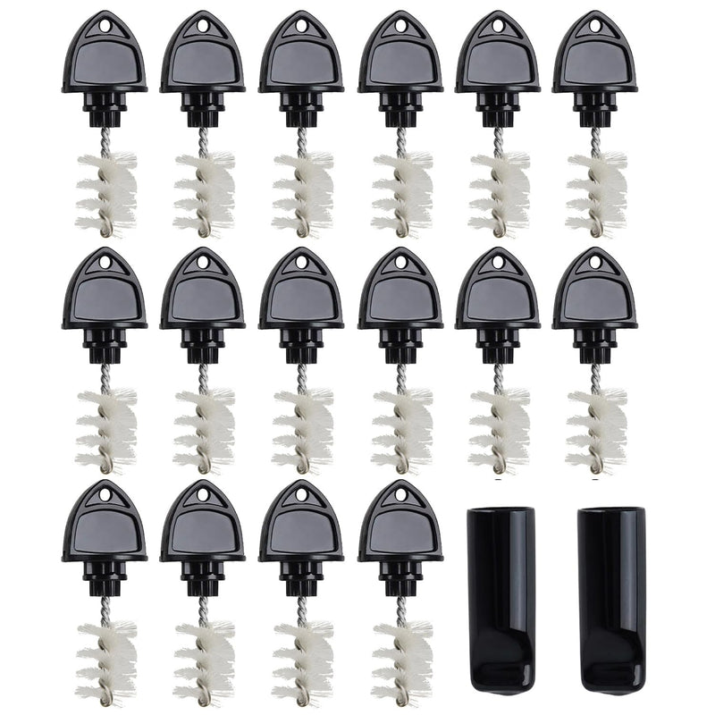 16pcs Beer Faucet Plug Brush+2pcs Tap Covers Beer Keg Tap Brush Cap Cover Cleaning Brush for Draft Beer Faucet