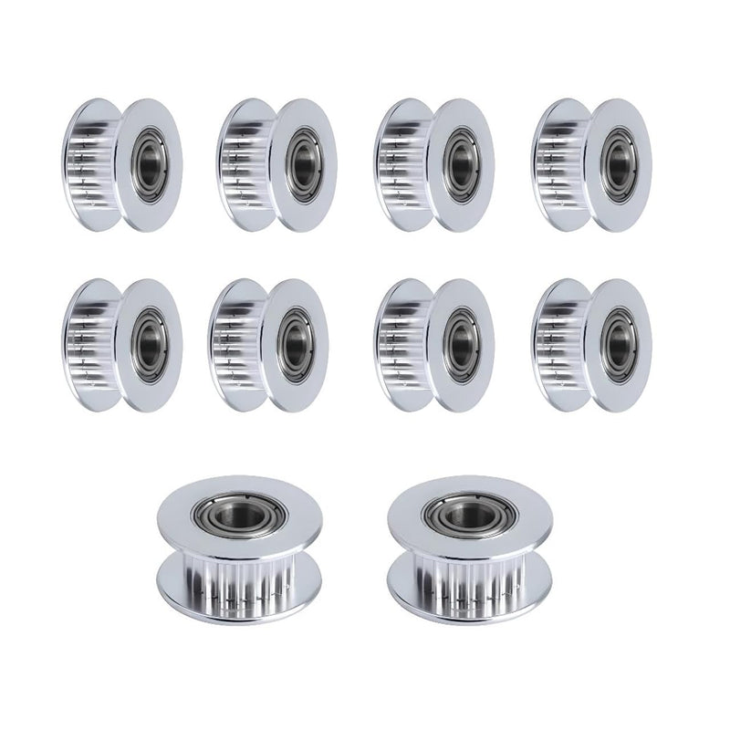 GT2 Idler Pulley 20 Teeth Bore 5mm Width 6mm 20T GT2 Idler 5mm for 3D Printer 6mm Width GT2 Timing Belt.(10pcs) GT2 Idler 6mm Width 20 Tooth Bore 5mm