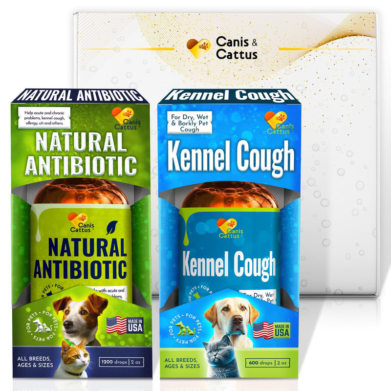 Pet Antibiotic | Dog Cough | Natural Antibiotics for Dogs | Antibiotic for Cats | Kennel Cough | Cat Cough | Antibiotics for Dogs | Bundle 2 Pack x 2 Oz - PawsPlanet Australia