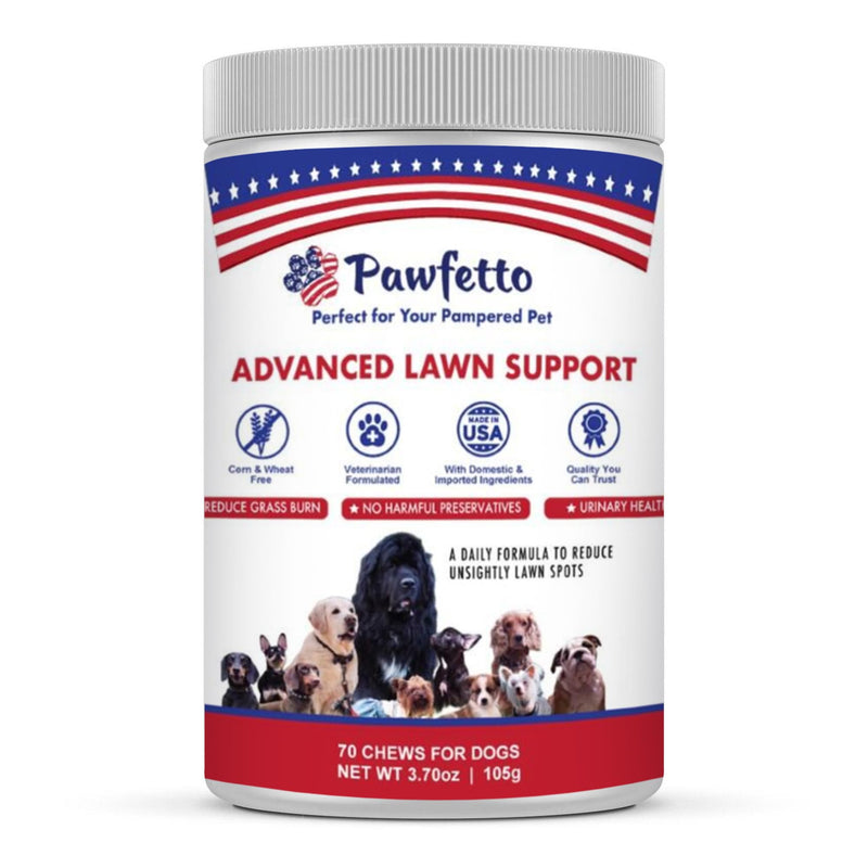 Advanced Lawn Support Supplement for Dogs, with Cranberry, Amino Acids, and Brewer’s Yeast, Easily Digestible, Chicken Liver Flavor, Perfect for Your Pampered Pet (70 Dog Chews) - PawsPlanet Australia