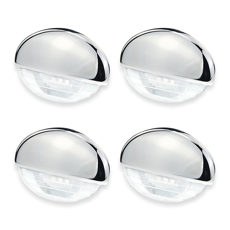 4PCS Interior Boat Lights,Courtesy,Stair Lights,LED Waterproof Flush Mounted,for Yacht, RV,Pontoon Boat Interior, Exterior,Deck,Cockpit 12V DC (Daylight White)