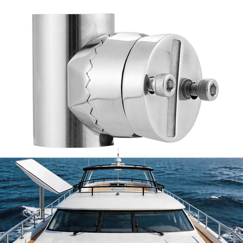 Anti-Rust 316 Stainless Steel Rail Mount for Starlink Gen2 Antenna - Compatible with Boat, Yacht, RV, Roof Rack & Railing Pipe (2.4" Height, 3/4" - 1" O.D.) 3/4" - 1"O.D. 2.4" Height