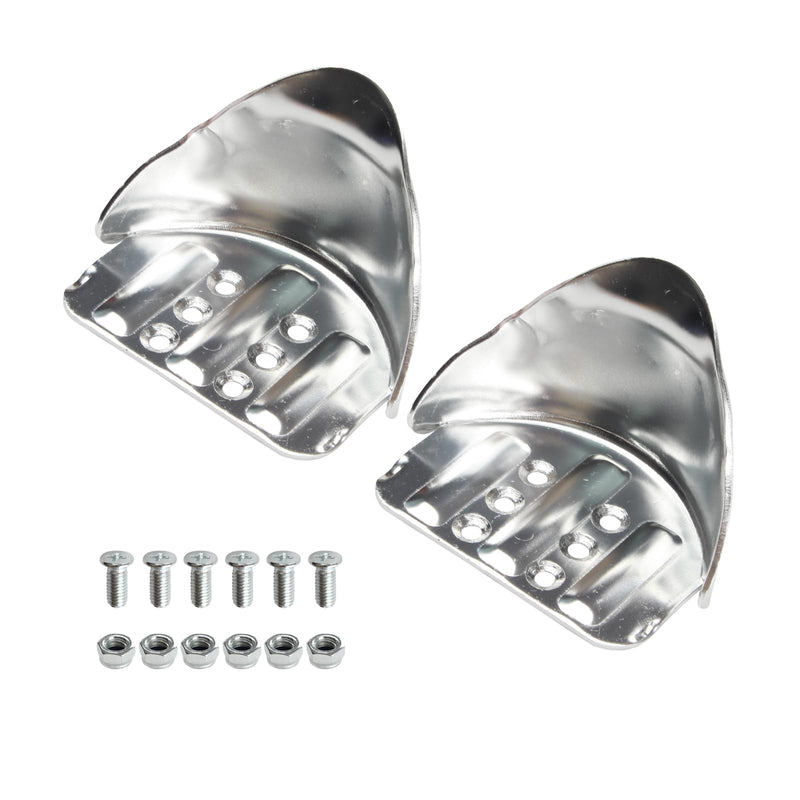 2 Pack Drywall Stilts Heel Bracket Replacement Kits for Stilts, Pair of Stilts Accessories with Heel Bracket, Silver Aluminum Adjustable Sole Part for Drywall, Construction, High Wall Painting