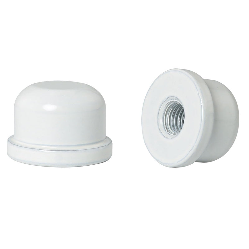 2PCS White Solid Lamp Finials Caps Tapped of Tops Lamp Accessories for Lamp Shade Holder Harp Lamp Finial Knob