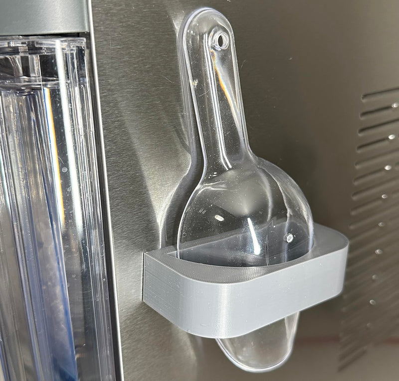 Magnetic Ice Scoop holder for GE Opal Nugget ice makers Gray