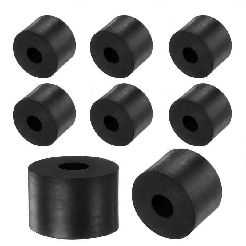 uxcell 8pcs Rubber Spacers 1-1/2" OD, 1/2" ID, 1" Height Round Anti Vibration Spacer Rubber Bushing Grommets Thick Rubber Washers for Home Car Accessories 1-1/2" OD x 1/2" ID x 1" Height