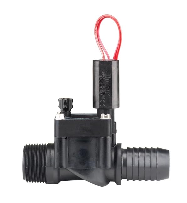 Hunter PGV 1" Sprinkler Valve, Screw-Top Irrigation Valve with 1" Male Thread Inlet and 1" Barb Outlet, No Flow Control, Leak-Free Design, Easy Install (PGV100MB)