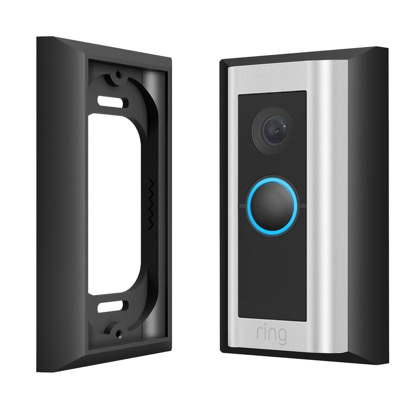 Ring Doorbell Mount - Hidden River Lab genuine Wall plate for Ring Wired Doorbell PRO (formerly Ring PRO2) - Premium adapter plate - Black