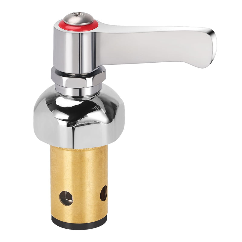 Replacement 002714-40 Hot Side Lever Handle Brass Spindle Assembly Replacement Faucet Cartridge, Handle Stem Assembly Fits for All T&S Faucets, Red