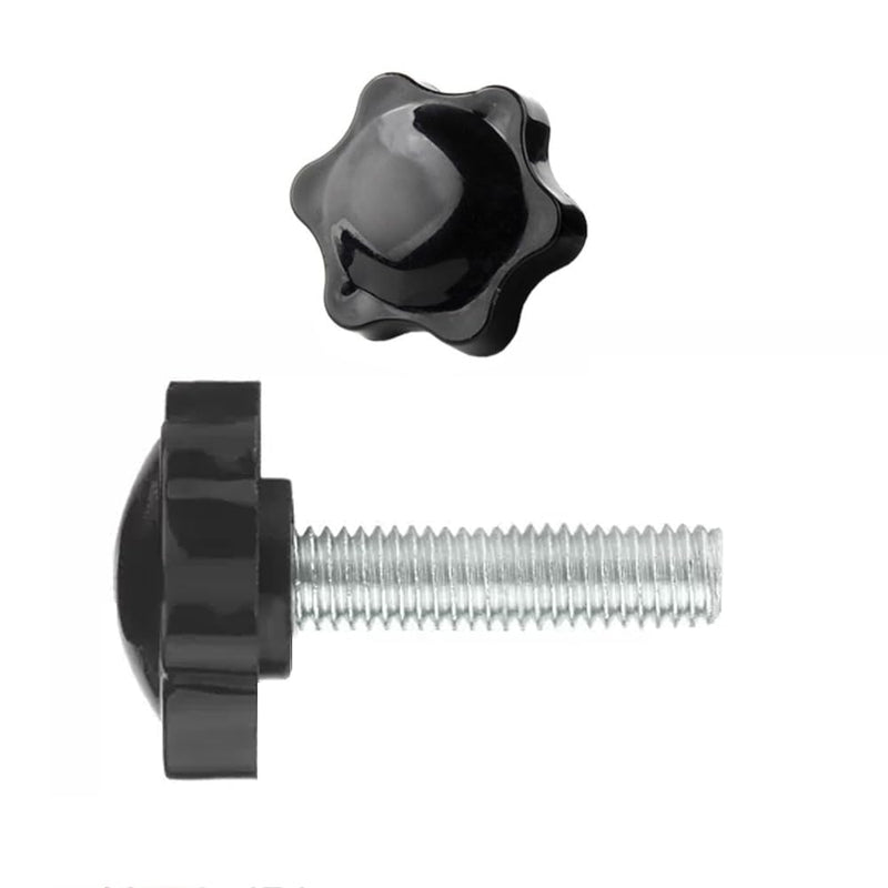 4Pcs M10 x 70mm Star Clamping Knob Grip Thumb Screw Head Diameter 38mm Knobs Nut Screws Tightening Thread Replacement Machine Handle M10x70mm(4Pcs) Black 4