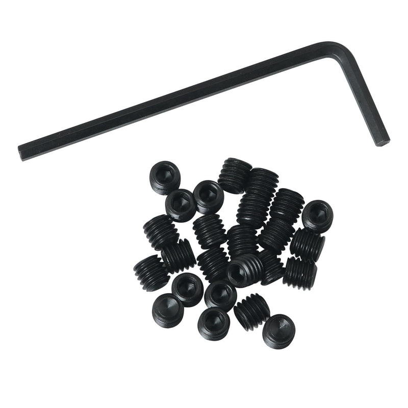 25PCS 10-32 x 3/16'' Black Socket Set Screws Stainless Steel Allen Head Hex Hexagon Socket Set Screws Cup Point with Hex Key Wrench 10-32 x 3/16¡°