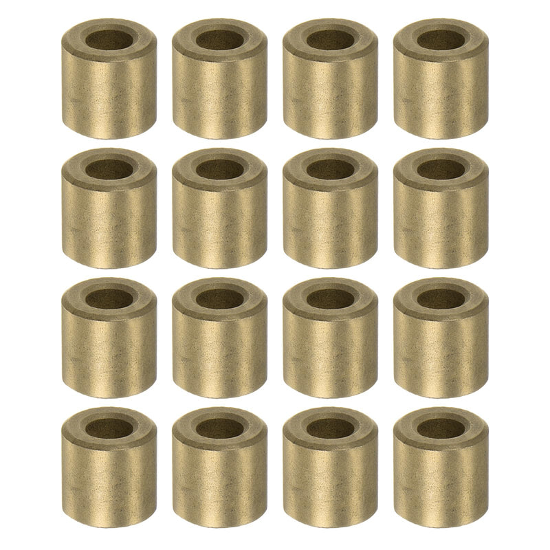 uxcell 12pcs Sleeve (Plain) Bearings 4mm Bore x 8mm OD x 8mm Length, Self-Lubricating Sintered Bronze Bushings 12