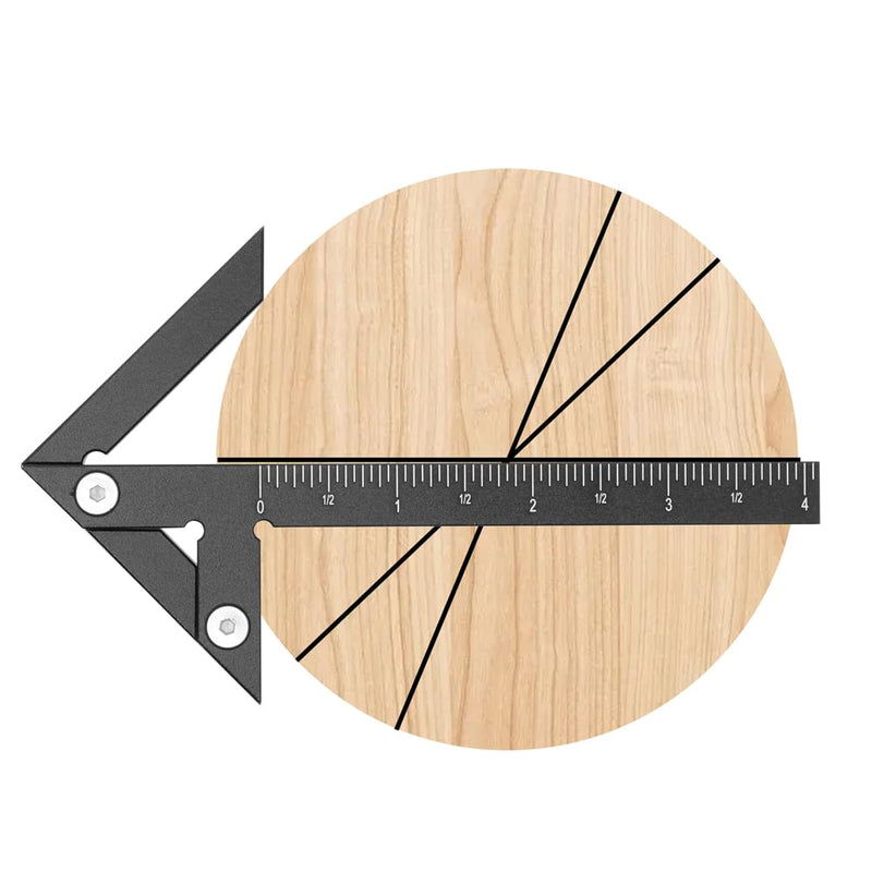 Aluminum Imperial Circle Center Positioning, 45/90 Degree Positioning Ruler, Right Angle Positioning, Centerline Positioning, Multi-Function Arrow Ruler, High-Precision Measuring Ruler,044BK Black(Imperial) - NewNest Australia