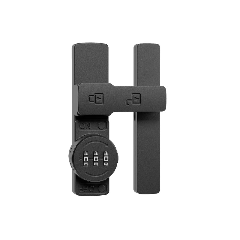 ETEKJOY Flip Latch Lock with Combination 90/180 Degree Sliding/Swinging Door Lock Latch Bolt for Gate Barn Garage Shed Window Cabinet 3-Digit Password Keyless (180 Degree, Black) 180 Degree