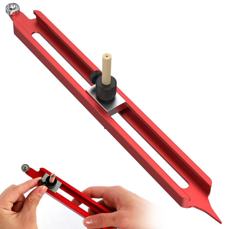 Precise Contour Scribe Tool Woodworking Profile Scribing Tool Ruler with Adjustable Pencil Holder Upgrade Contour Measuring Tool Measuring Scriber Tools Aluminum Alloy Contour Gauge Tool gules