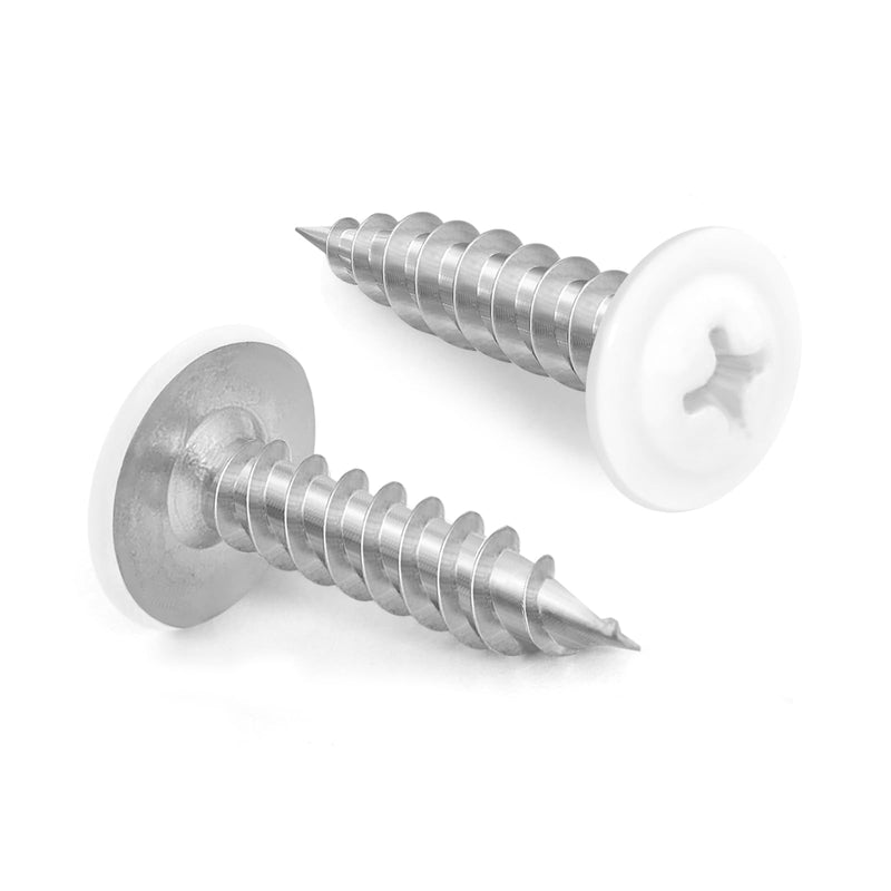 #8 x 1/2" Truss Head Fast Self Tapping Screws, Alloy Steel Wood Screws, White Head, 100 PCS #8 x 1/2"