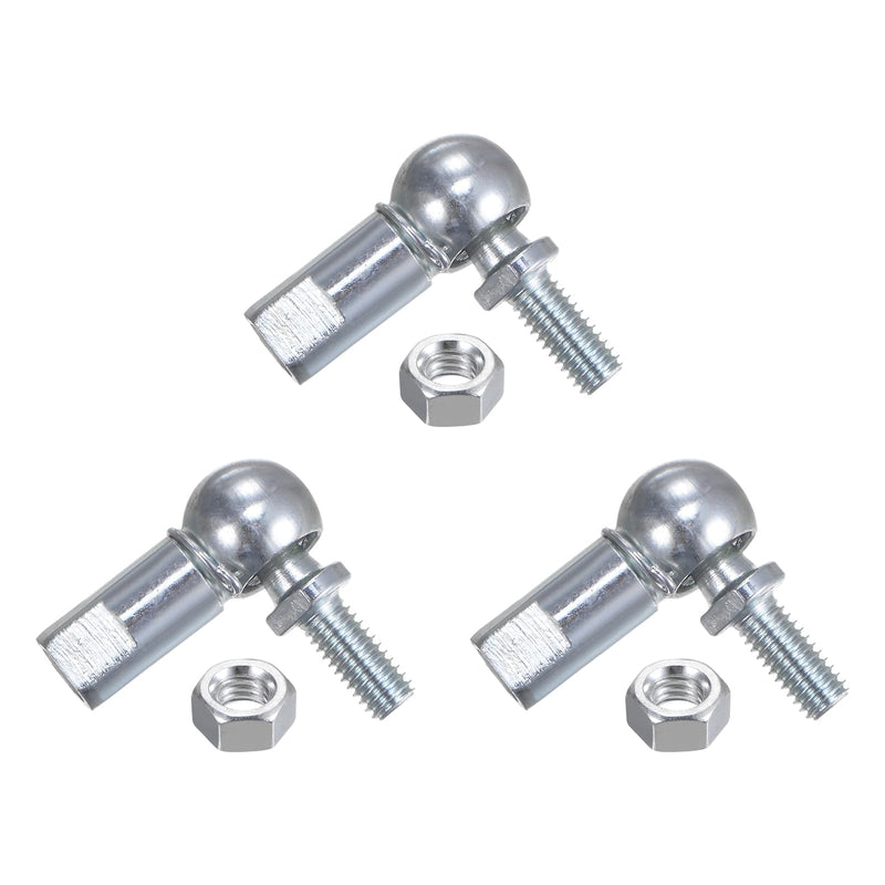 3 Pcs CS10 Angle Ball Joint - [M6 Right Hand Thread] A3 Steel Ball Socket Universal Joints for Automotive, Hinged Door