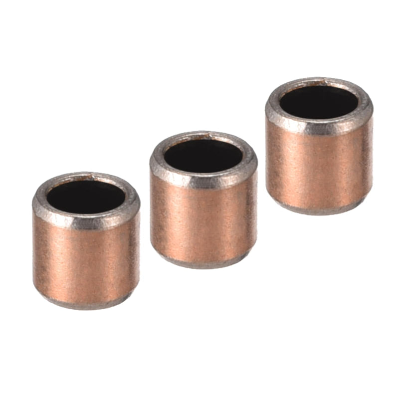 3pcs 0406 Sleeve Bearings - [4mm Bore Dia x 6mm OD x 6mm Length] Wrapped Oilless Bushings for Sliding Movements of Machinery Use 4mm x 6mm x 6mm 3