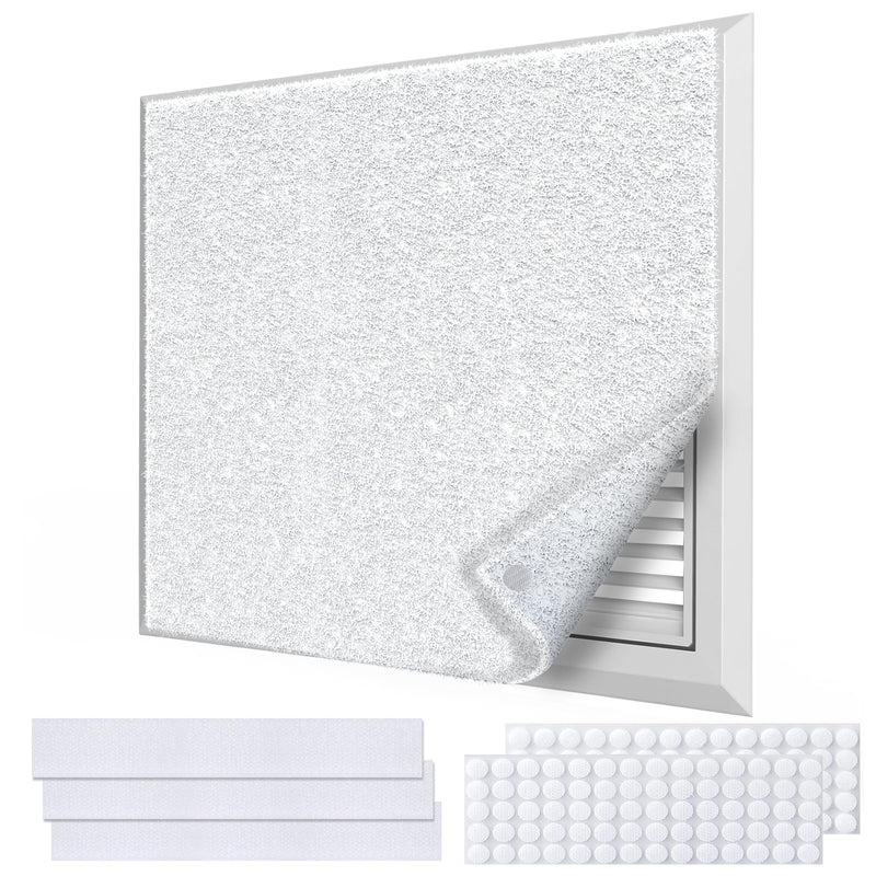 Air Vent Filter 20x100 Inch, Cut to Fit (50+filters) Air Filter, Electrostatic Filter Media with 36 Inch Adhesive Tape and 48pcs Velcro for Air Vent, Air Conditioner, HVAC, Registers and Grilles 20" x 100"(White) - NewNest Australia