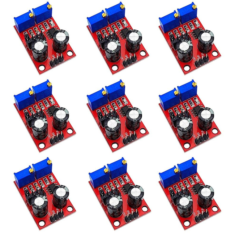 DC5-15V NE555 Pulse Frequency Duty Cycle Adjustable Module Square Wave Rectangular Wave Signal Generator Compatible for Arduino (9 Pack)