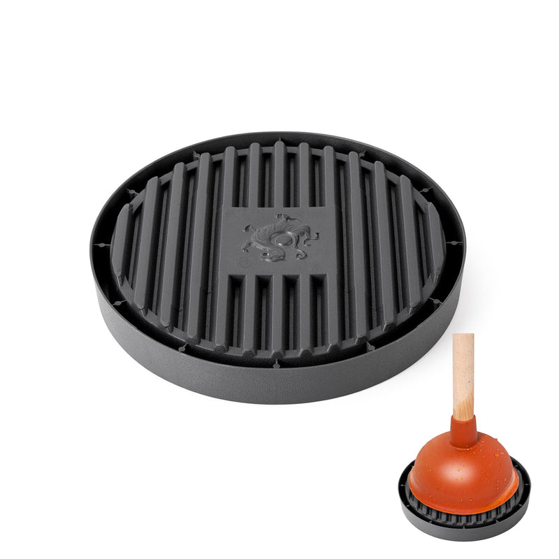 Plunger Tray - Plunger Mat Air Drying Mat for Toilet Plunger - Plunger Holder Catches Drips - Wicks Water from Plunger and Dries Quickly, Toilet Plunger Holder Only