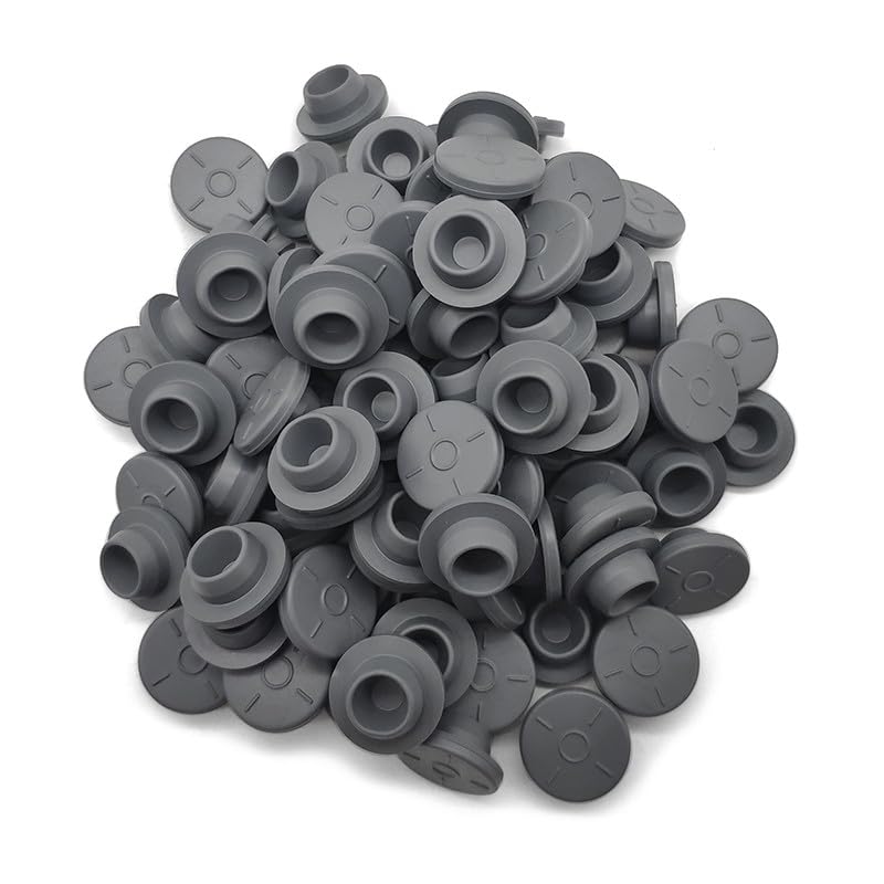 1000pcs Butyl Rubber Stopper Plug 13mm，Self Healing Injection Ports Solid Seal